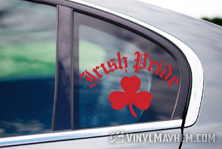 Irish Pride with shamrock vinyl sticker