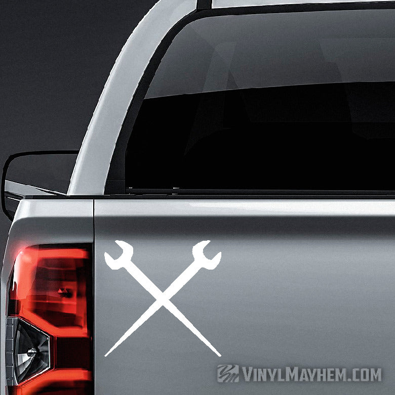 Ironworker Spud Wrenches crossed vinyl sticker