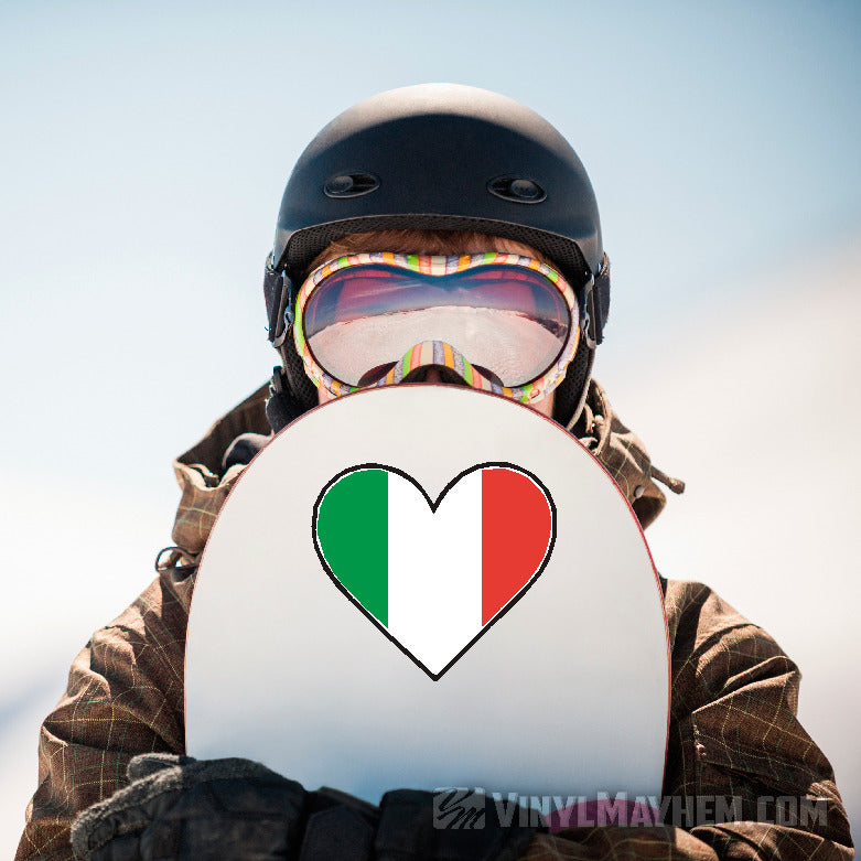 Italy flag heart sticker