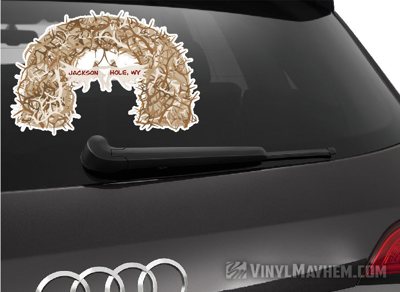 Jackson Hole Wyoming Elk Antler Arch sticker