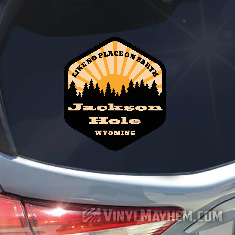 Jackson Hole Like No Place On Earth Wyoming Sticker