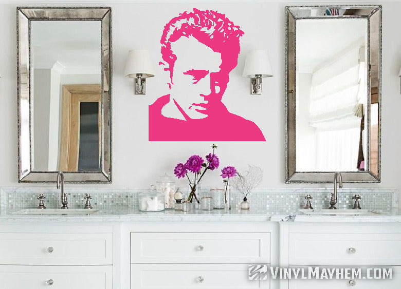 James Dean wearing sweater vinyl sticker