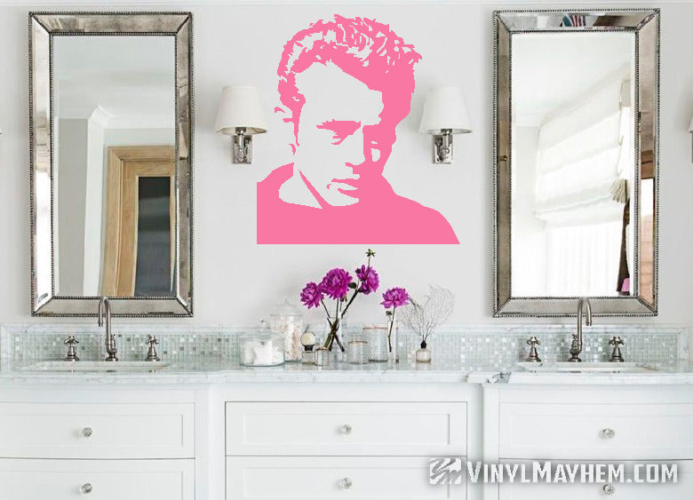 James Dean wearing sweater vinyl sticker