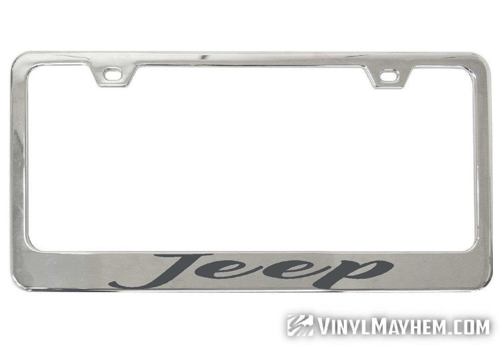 Jeep chrome license plate frame