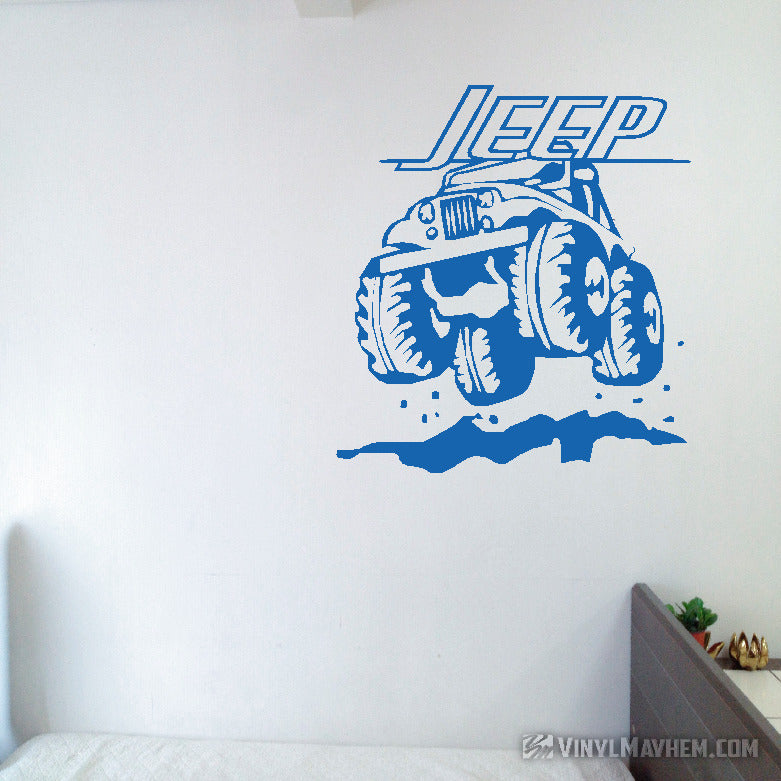Jeep off-roading vinyl sticker