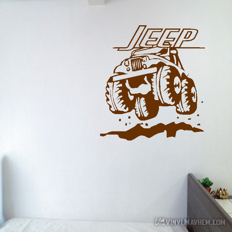 Jeep off-roading vinyl sticker