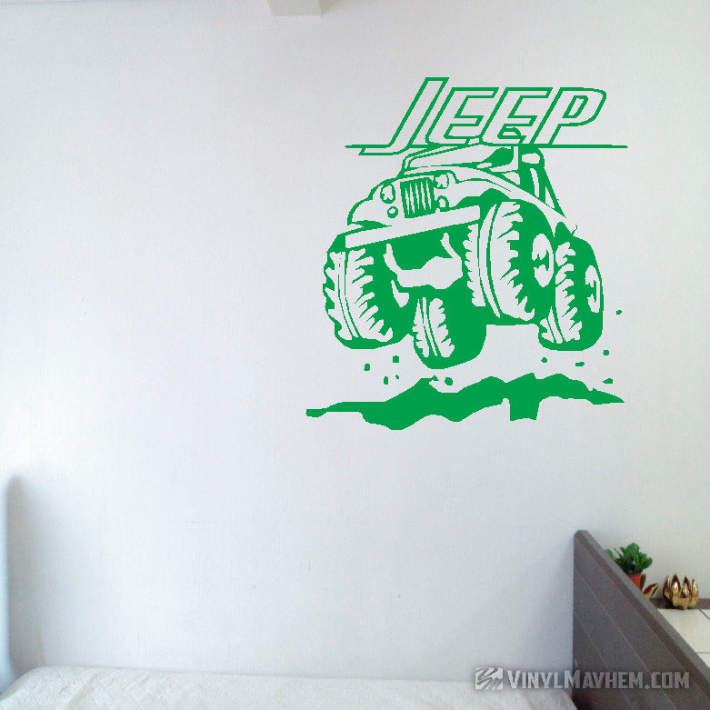 Jeep off-roading vinyl sticker