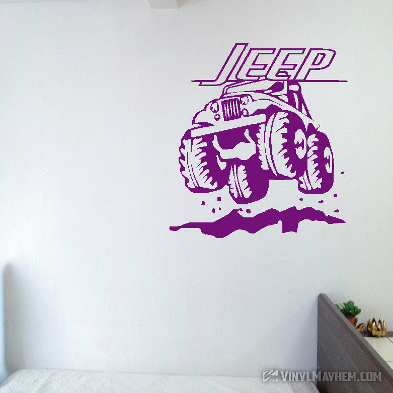 Jeep off-roading vinyl sticker