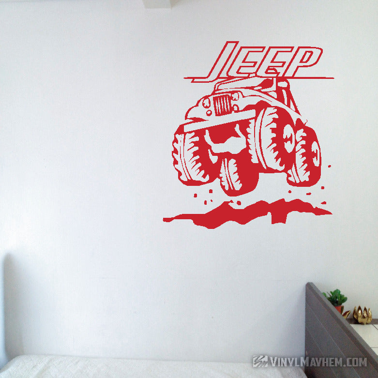 Jeep off-roading vinyl sticker
