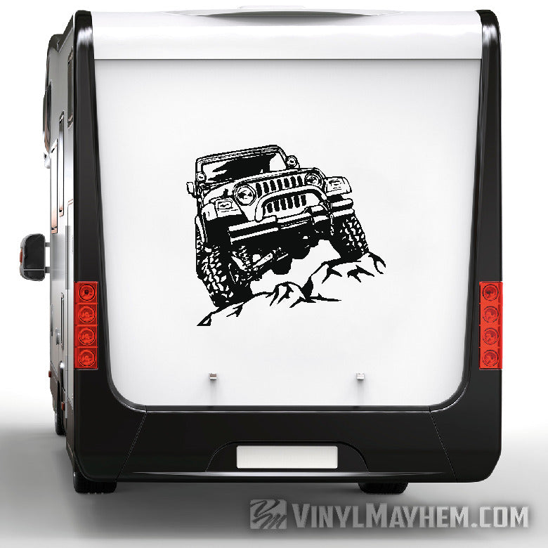 Jeep rock crawling vinyl sticker