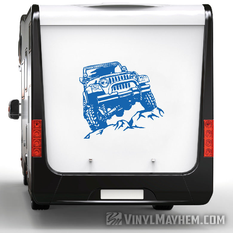Jeep rock crawling vinyl sticker