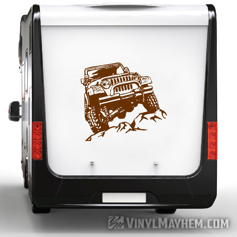 Jeep rock crawling vinyl sticker
