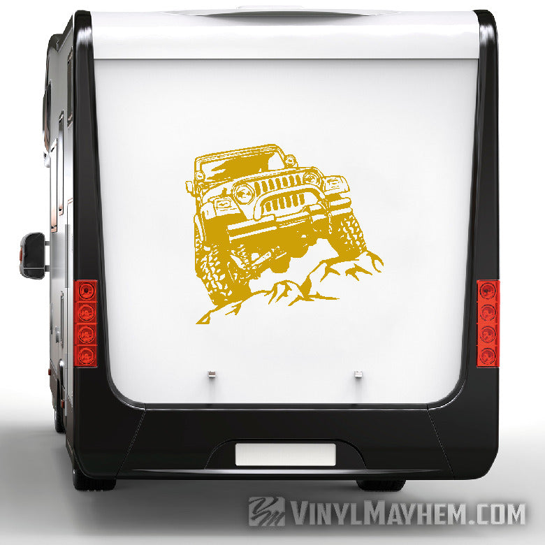Jeep rock crawling vinyl sticker
