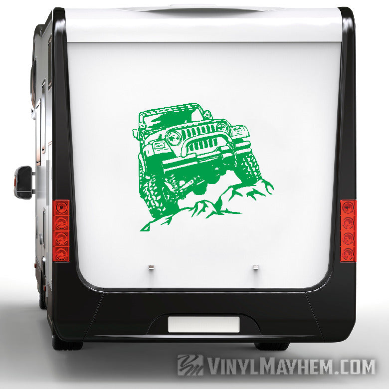 Jeep rock crawling vinyl sticker