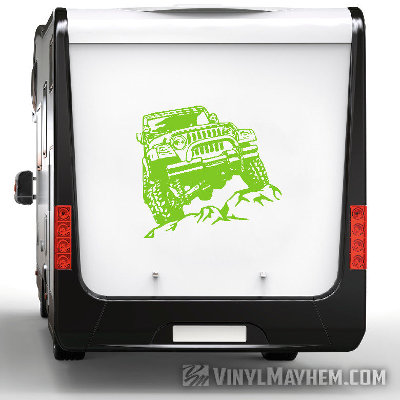 Jeep rock crawling vinyl sticker