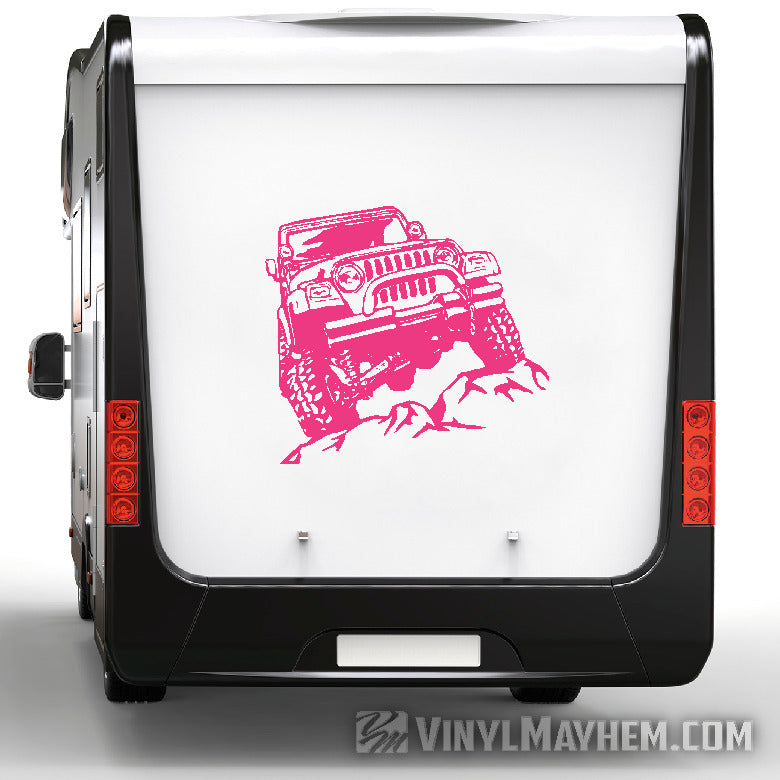 Jeep rock crawling vinyl sticker