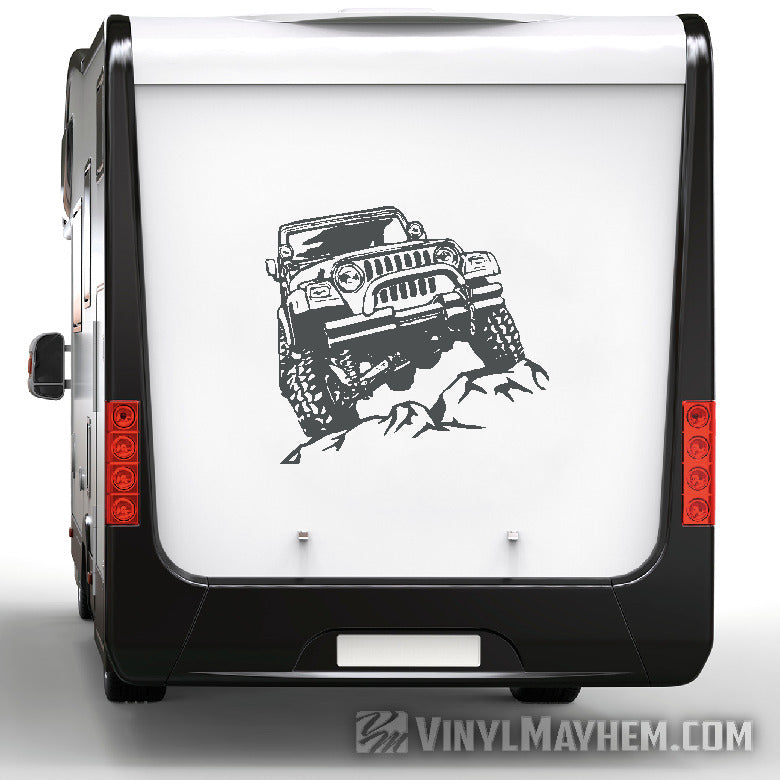 Jeep rock crawling vinyl sticker