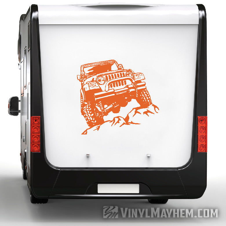 Jeep rock crawling vinyl sticker