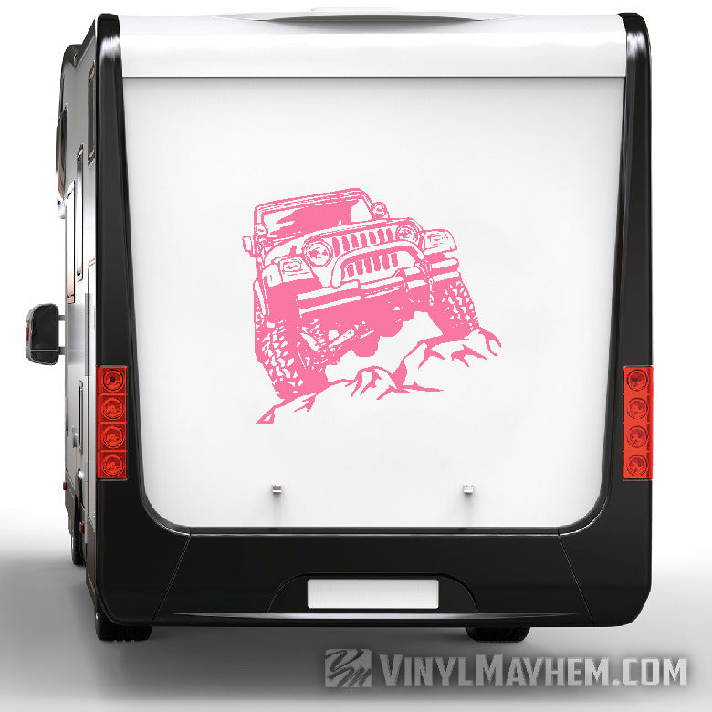 Jeep rock crawling vinyl sticker