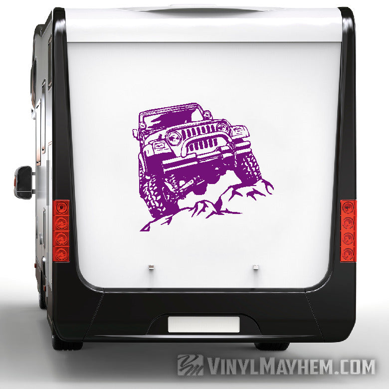 Jeep rock crawling vinyl sticker