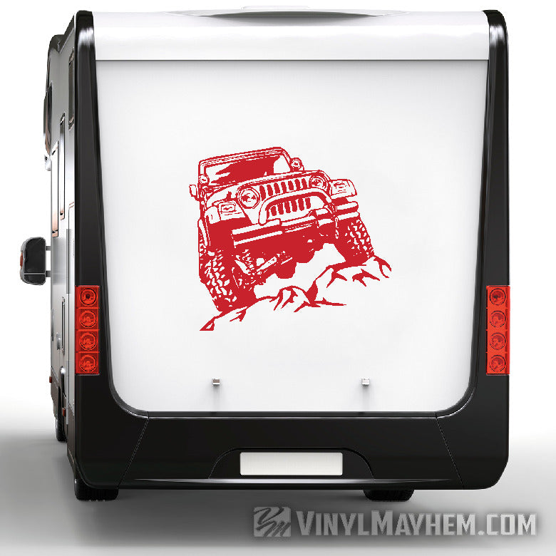 Jeep rock crawling vinyl sticker
