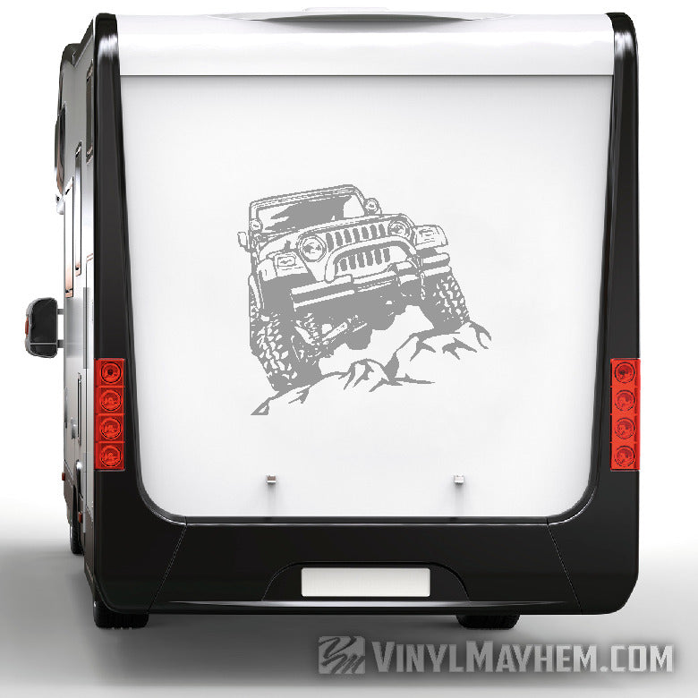 Jeep rock crawling vinyl sticker