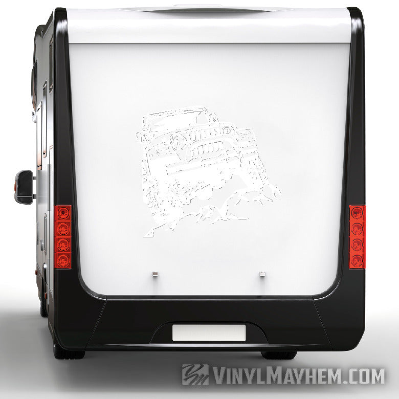Jeep rock crawling vinyl sticker