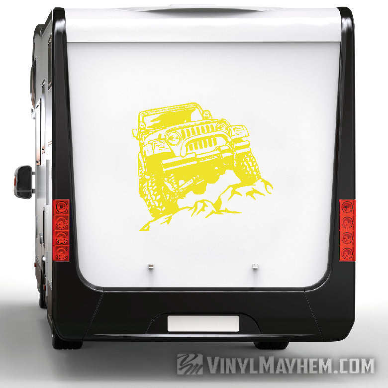 Jeep rock crawling vinyl sticker
