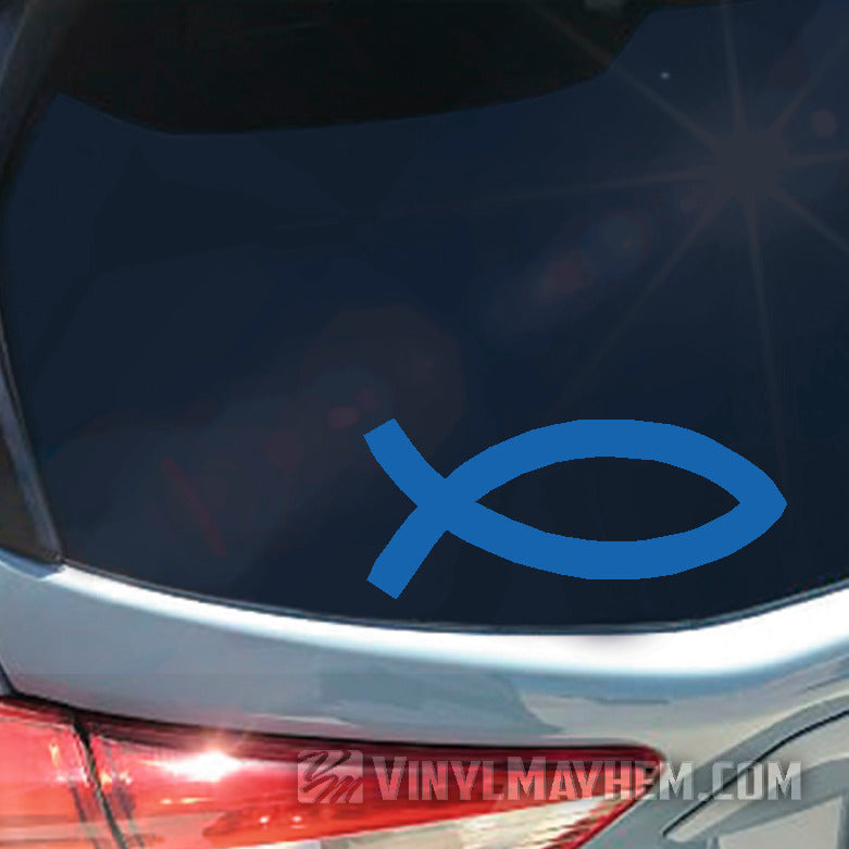 Jesus Fish thick line vinyl sticker