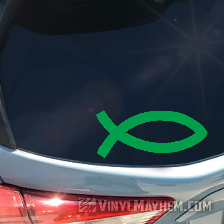 Jesus Fish thick line vinyl sticker