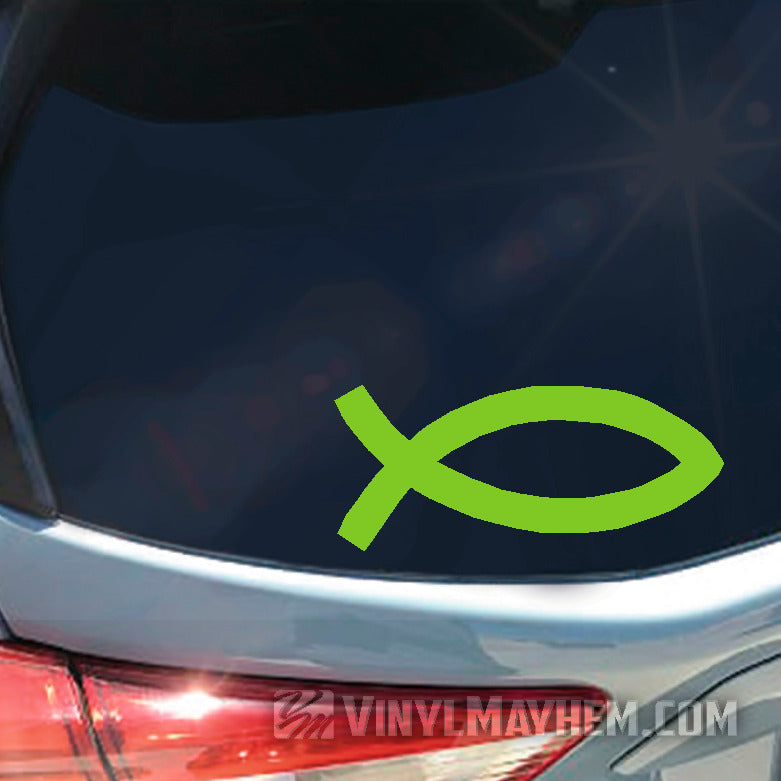 Jesus Fish thick line vinyl sticker