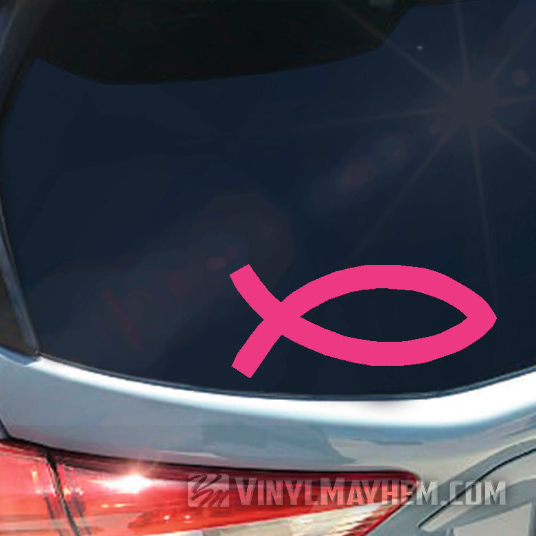 Jesus Fish thick line vinyl sticker