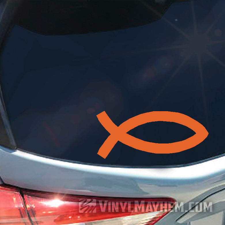 Jesus Fish thick line vinyl sticker