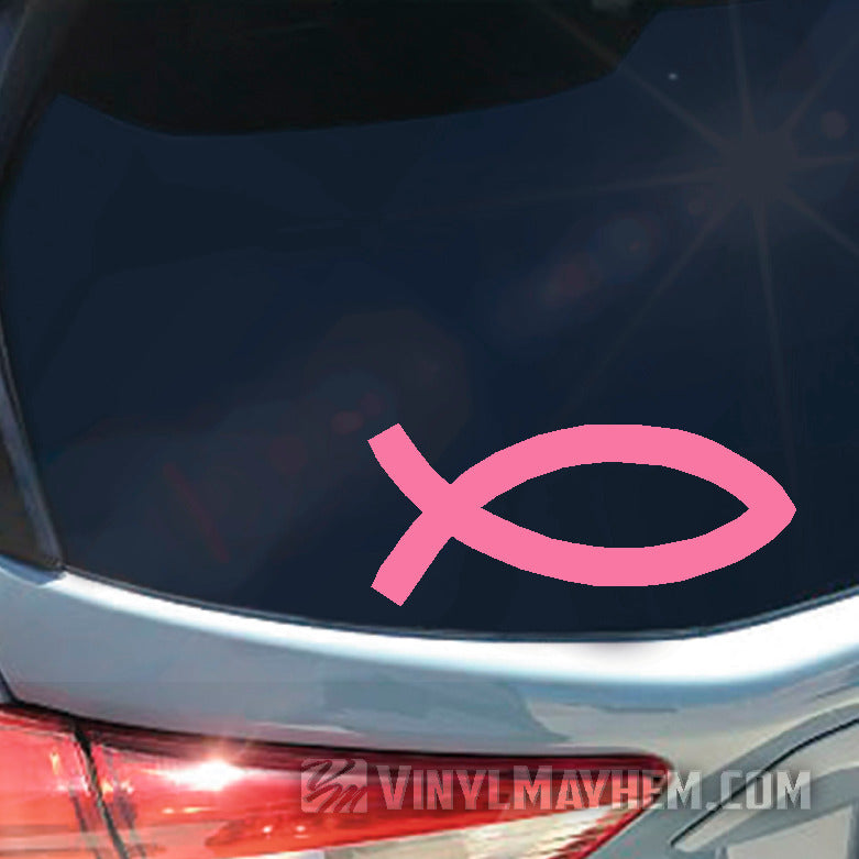 Jesus Fish thick line vinyl sticker