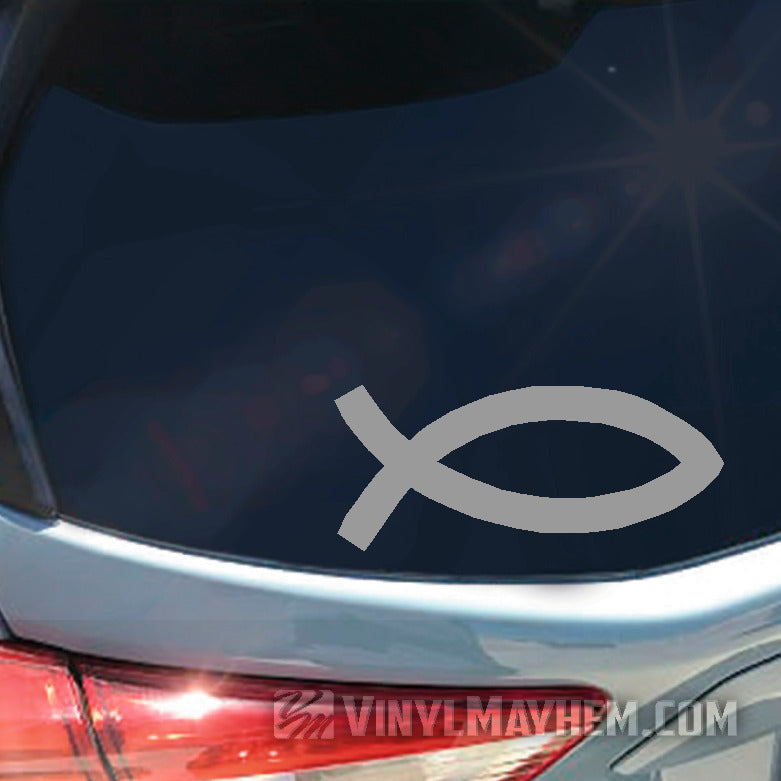 Jesus Fish thick line vinyl sticker