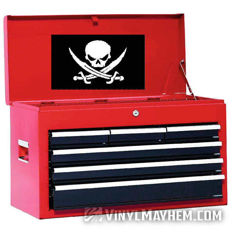 Calico Jack skull and crossbones pirate flag sticker