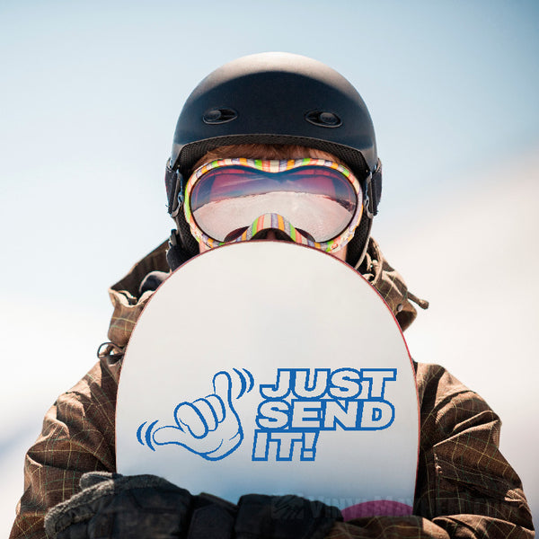 Justsendit Slap Sticker Just Send It Vinyl Sticker for Snowboard Surf Skate & Adventure Gear ...