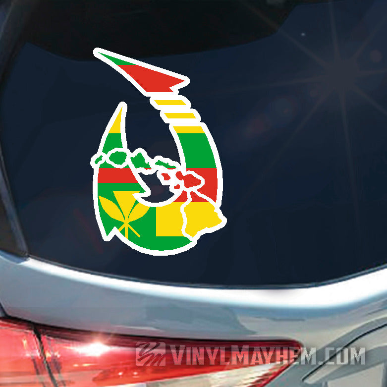 Hawaiian Kanaka Maoli fish hook sticker