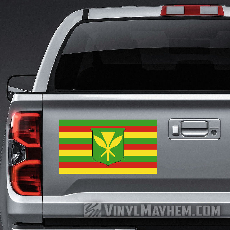 Hawaiian Kanaka Maoli flag sticker
