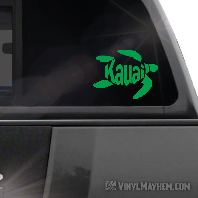 Kauai turtle Hawaiian vinyl sticker