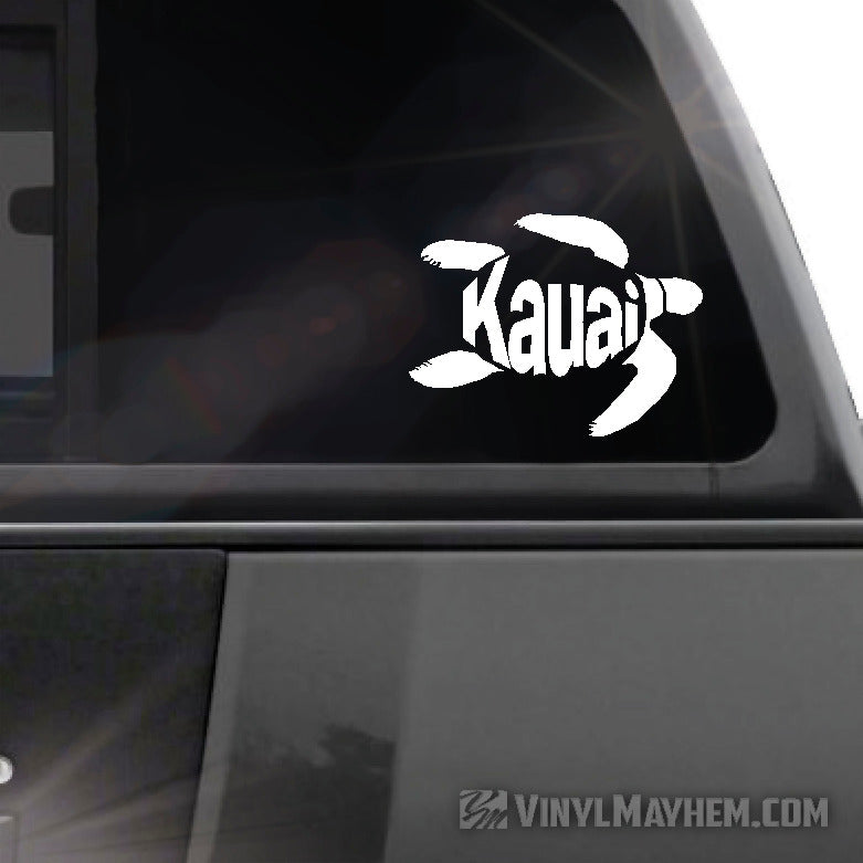 Kauai turtle Hawaiian vinyl sticker