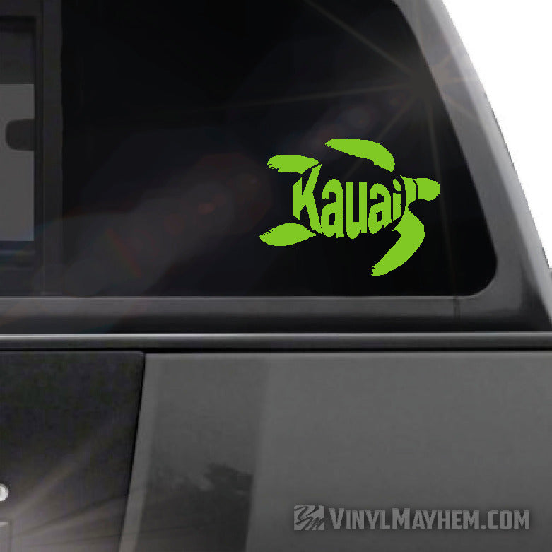 Kauai turtle Hawaiian vinyl sticker