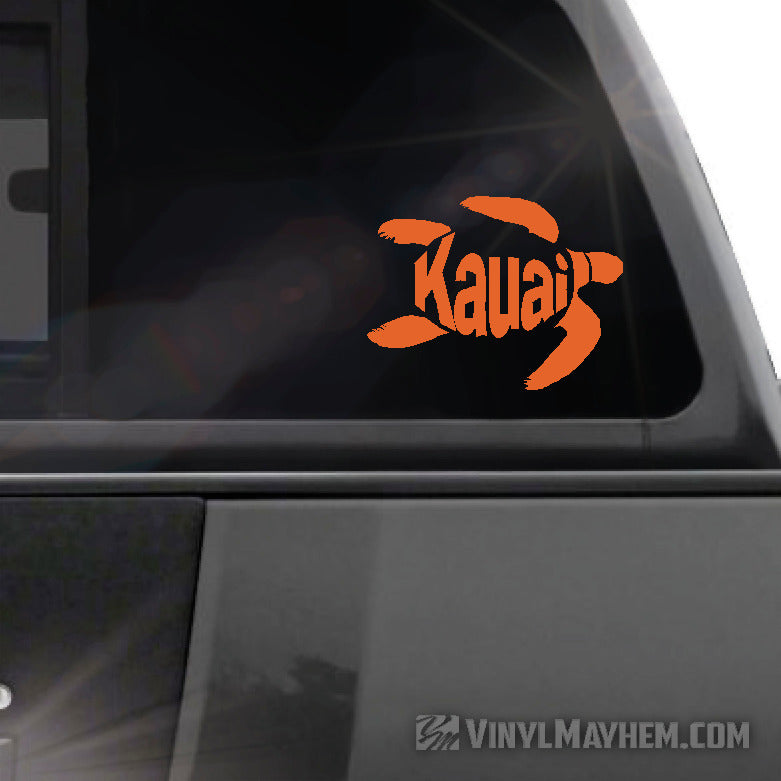 Kauai turtle Hawaiian vinyl sticker