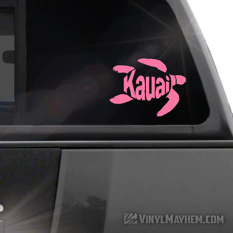 Kauai turtle Hawaiian vinyl sticker
