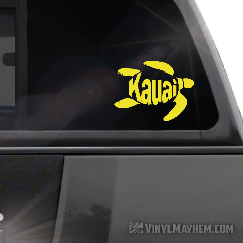 Kauai turtle Hawaiian vinyl sticker