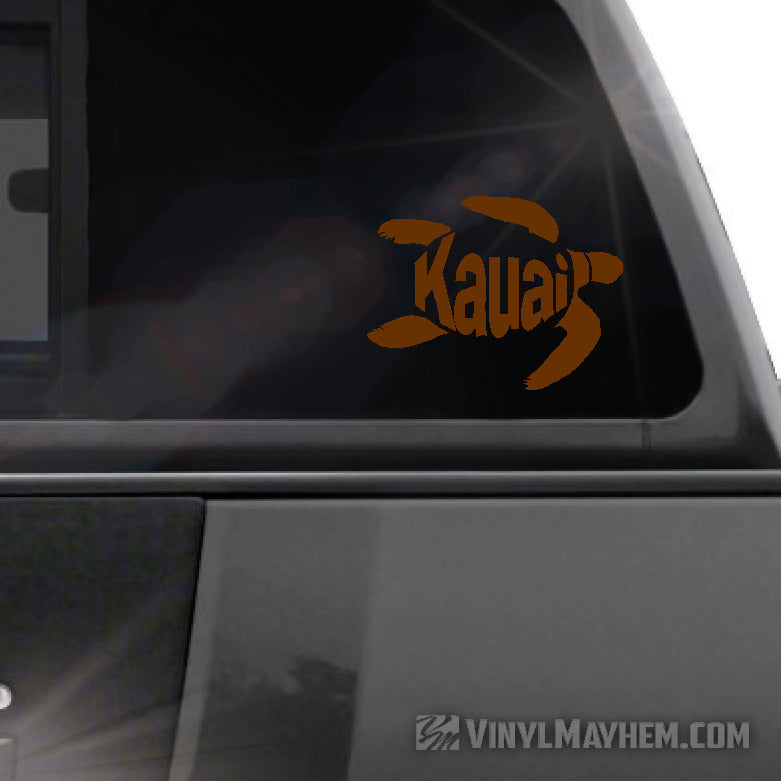Kauai turtle Hawaiian vinyl sticker