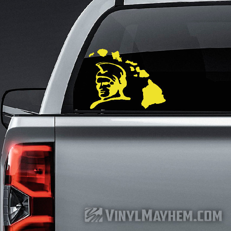 Hawaiian Islands King Kamehameha vinyl sticker
