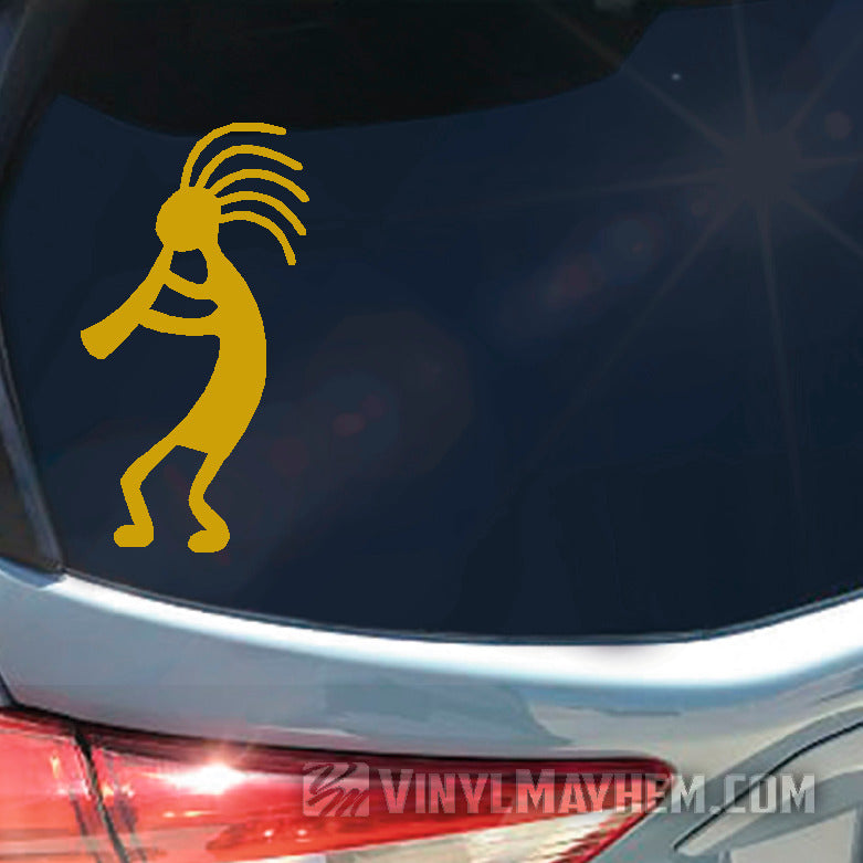 Kokopelli playing flute Native American Kachina vinyl sticker