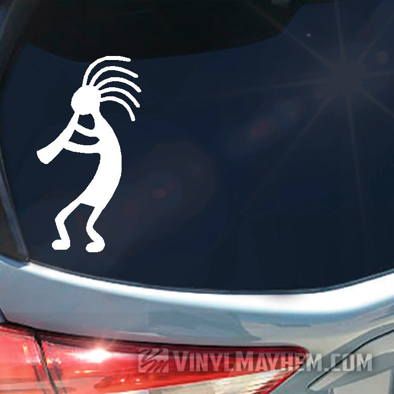 Kokopelli playing flute Native American Kachina vinyl sticker