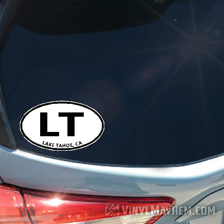 Lake Tahoe California LT oval sticker